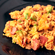 Huevos revueltos con salchicha