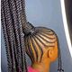 cornrow ponytail with twist