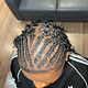 HALF CORNROWS 
HALF TWISTS/BRAIDS