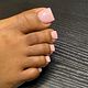 Acrylic on the toes with nails extensions