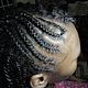 Natural  hair blow dry and rope twist or cornrows Style