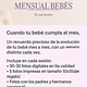 SEGUIMIENTO MENSUAL BEBÉS
