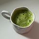 Hot vanilla matcha latte