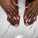Long gel on tips & gel on toe tips