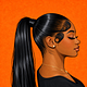 Sleek ponytail