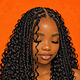 Boho knotless braids