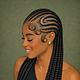 Cornrows (met nep haar)