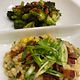 Cheesy Pearl Couscous & Bacon with Roasted Garlicky Broccoli