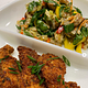 Homemade Chicken Strips with Cheesy Potato Hash