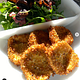 Fried Mozzarella with Crispy Salami & Roasted Mushroom Salad