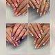 Add silver nail art