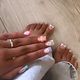Acrylic French tip toes