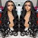 Semi natural body wave wig 13×4