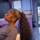 Curly ponytail