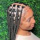 Smedium knotless braids